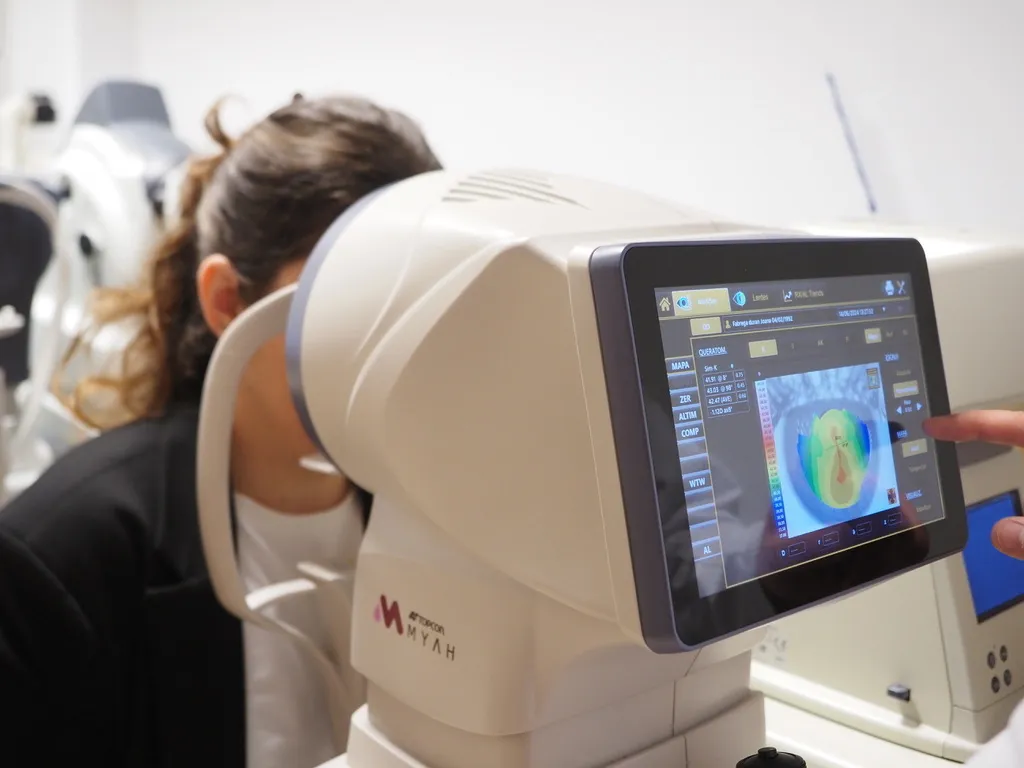 Prova de topografia corneal a Òptica del Pont